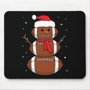 Santa Football Snowman Sportbal Mannen Boys Christ Muismat