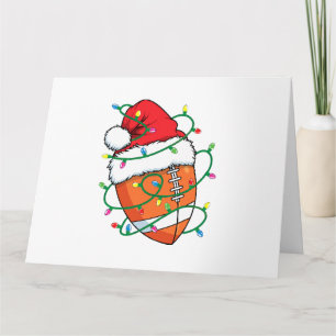 Santa Football Sportbal Mannen Jongens Kerstmis Kaart