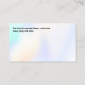 Santa for Hire Funny Contactkaartje (Achterkant)