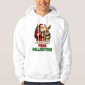 Santa for Palestine – Christmas Peace Hoodie (Voorkant)