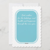  Santa fork lepel culinaire kerstkaart (Achterkant)