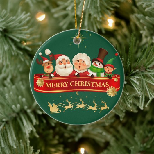 Santa & Friends Classic Christmas Ornament (Boom)