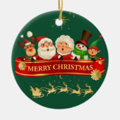 Santa & Friends Classic Christmas Ornament (Voorkant)