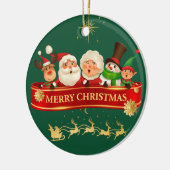 Santa & Friends Classic Christmas Ornament (Links)