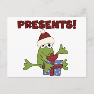 Santa Frog Tshirts en geschenken Feestdagenkaart