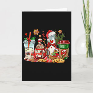 Santa Fuel Koffiebekers Vrolijke Kerst Koffie Drin Kaart
