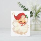 Santa gezicht  feestdagenkaart (Staand voorkant)