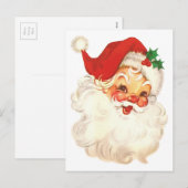 Santa gezicht  feestdagenkaart (Voorkant / Achterkant)