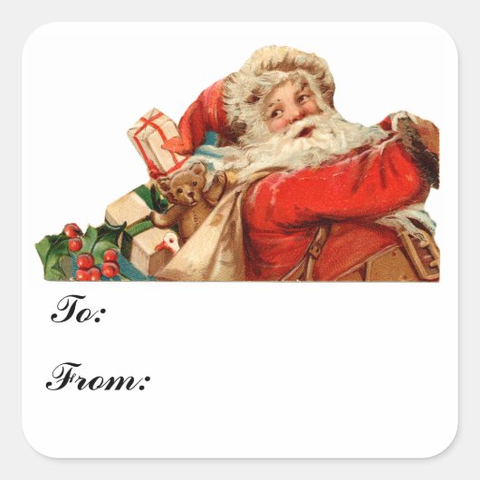 Santa Gift Label Sticker (Voorkant)