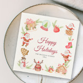 Santa Gingerbread House Kerstmis feestdag Servet