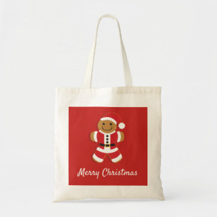 Santa Gingerbread Man Basis-Tas Tote Bag