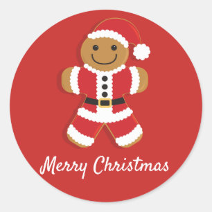 Santa Gingerbread Man STICKER