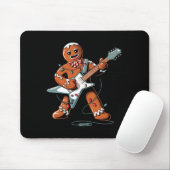 Santa Gingerbread Playing Guitar Funny Christmas P Muismat (Met muis)