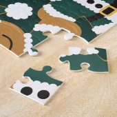 Santa Gingerbrood Men Cookie Green Kerstmis Legpuzzel (Zijkant)