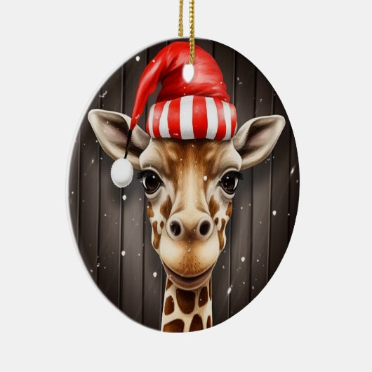 Santa Giraffe Ornament (Rechts)