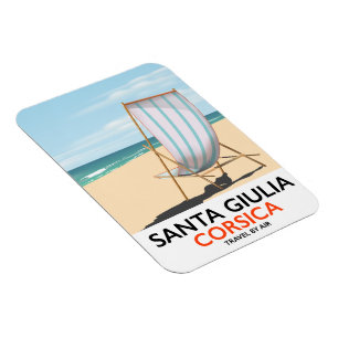 Santa Giulia Corsica "reizen per vliegtuig" strand Magneet