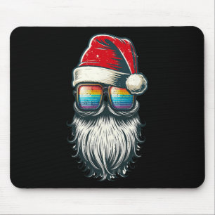 Santa Glazen Regenboog Kerstmis Santa Hoed Muismat