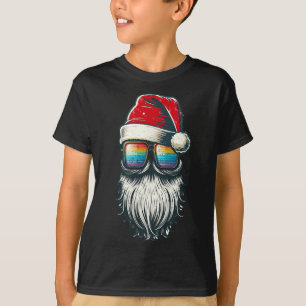Santa  Glazen Regenboog Kerstmis Santa Hoed T-shirt