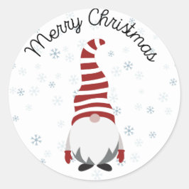 Santa Gnome 2 Ronde Sticker
