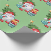 Santa Gnome  Cadeaupapier (Hoek)