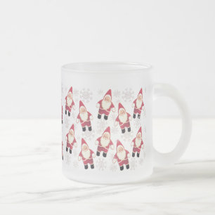 Santa  Gnome Glass kerstMok Matglas Koffiemok