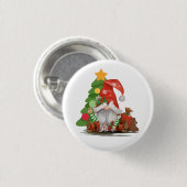 Santa Gnome - Grappig kerstkoepelvormig design Mag Ronde Button 3,2 Cm (Voorkant /achterkant)