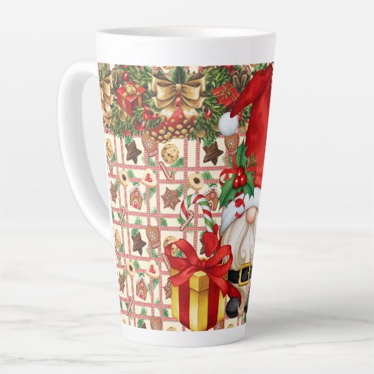 Santa Gnome Latte Mok (Linkerhoek)