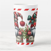 Santa Gnome Latte Mok (Voorkant)
