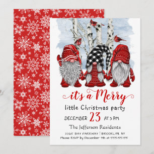Santa Gnomes Merry Christmas Little Party Kaart