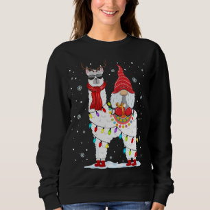 Santa Gnomes Riding Llama Reindeer Kerstlicht Trui