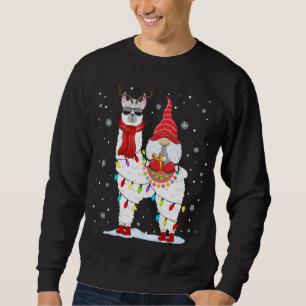Santa Gnomes Riding Llama Reindeer Kerstlicht Trui