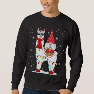 Santa Gnomes Riding Llama Reindeer Kerstlicht Trui
