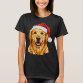 Santa Golden Retriever Christmas Golden Retriever T-shirt (Voorkant)