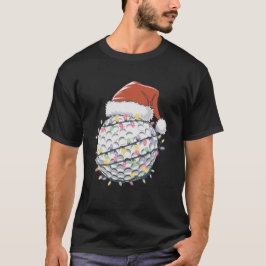 Santa Golf Humor Kerst Golfer Vrouwen Mannen Xmas T-shirt