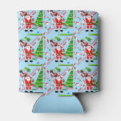 Santa Golfen door Kerstboom Blikjeskoeler (Achterkant)