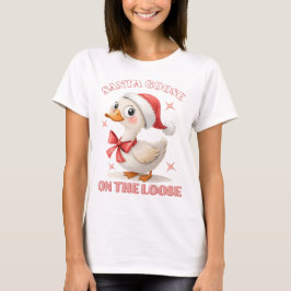 Santa Goose On The Loose - Grappige Kerstgans T-shirt