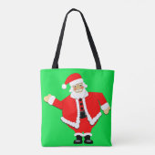 Santa Green Canvas tas (Achterkant)