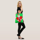 Santa Green Canvas tas (Op model)