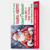 Santa Grotto & Craft Market PTO PTA Kerk Banner (Verticaal)