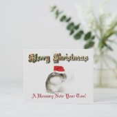 Santa Hamster Feestdagenkaart (Staand voorkant)