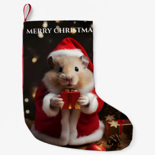 Santa Hamster Kerstmis Kous Kleine Kerstsok