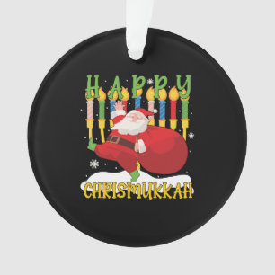 Santa Happy Chrismukkah Funny Hanukkah Kerstmis Ornament