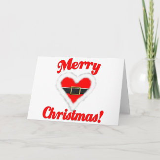 santa hart feestdagen kaart