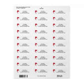Santa Hat Adres Label #HolidayZ (Full Sheet)
