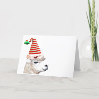 Santa hat ALPACA NOËL CARTES DE REMERCIEMENT