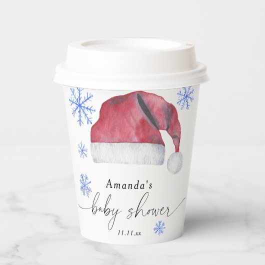 Santa Hat - baby shower Papieren Bekers (Voorkant)