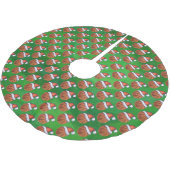 Santa Hat Basketball over Groen Kerstboom Rok (Gekanteld)