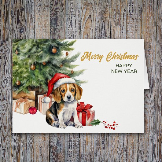 Santa Hat Beagle Hound Chien Chien Chien Chien Chi