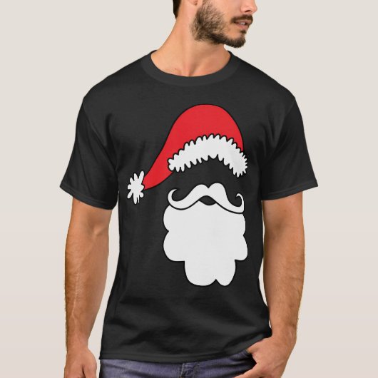 Santa Hat Beard T-shirt (Voorkant)