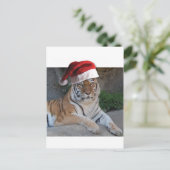 Santa Hat Bengalen Feestdagenkaart (Staand voorkant)